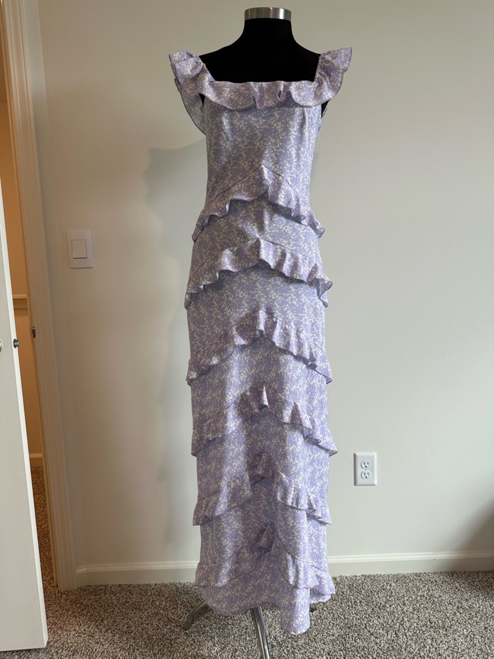 Pretty Lavish Lavender Ruffle Tiered Maxi Dress - Women